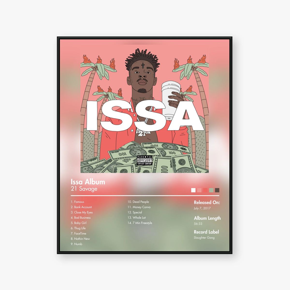 21 Savage — Issa Album Album Poster — Blur frame mockup