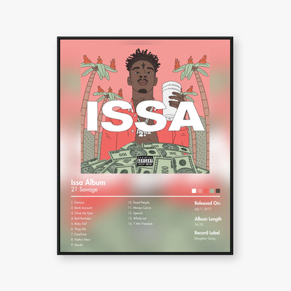21 Savage — Issa Album Album Poster — Blur frame mockup