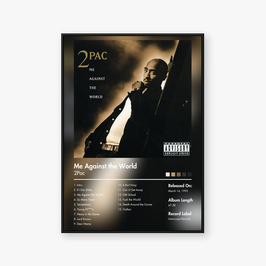 2Pac — Me Against the World Album Poster — Blur frame mockup