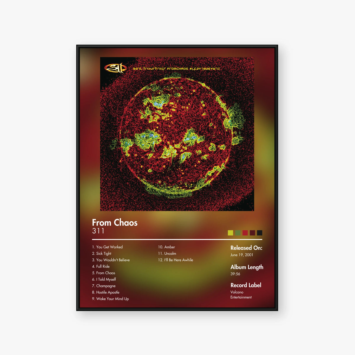311 — From Chaos Album Poster — Blur frame mockup