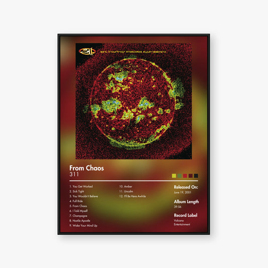 311 — From Chaos Album Poster — Blur frame mockup