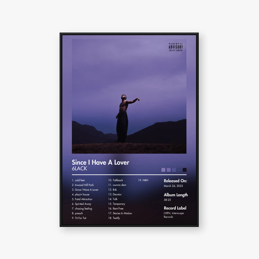6LACK — Since I Have A Lover Album Poster — Blur frame mockup