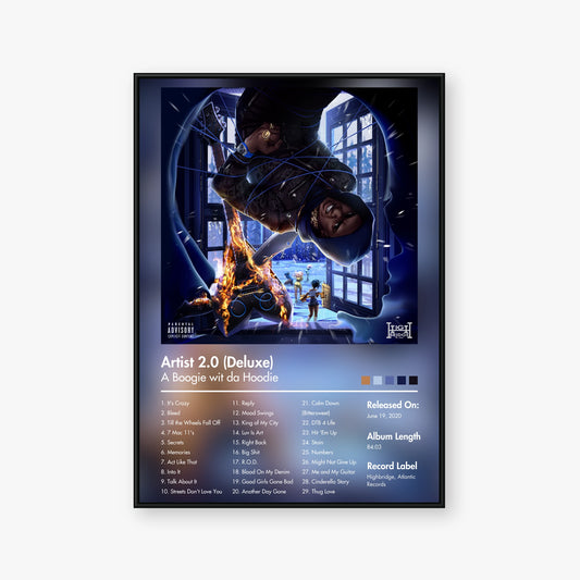 A Boogie Wit da Hoodie — Artist 2.0 (Deluxe) Album Poster — Blur frame mockup
