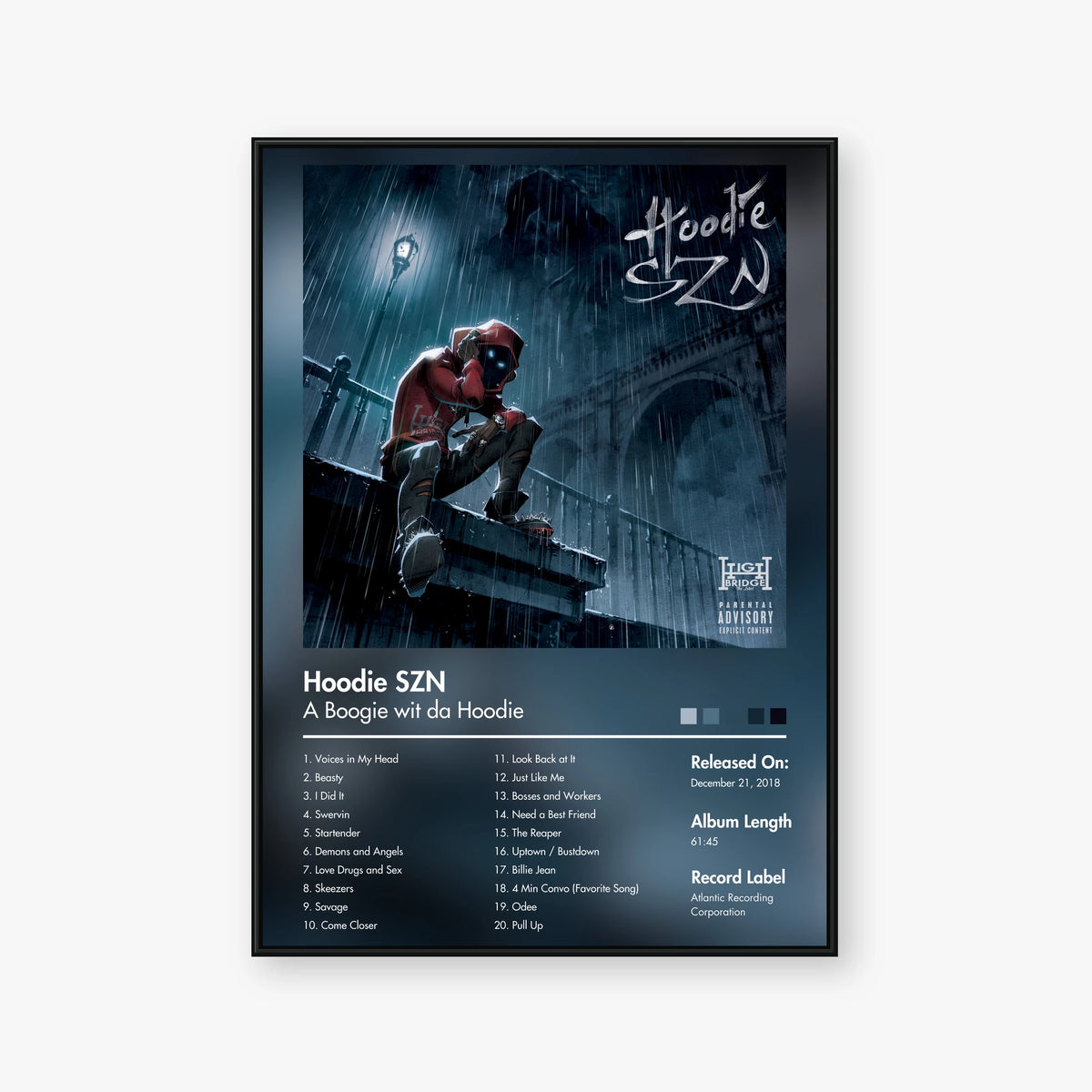 A Boogie Wit da Hoodie — Hoodie SZN Album Poster — Blur frame mockup