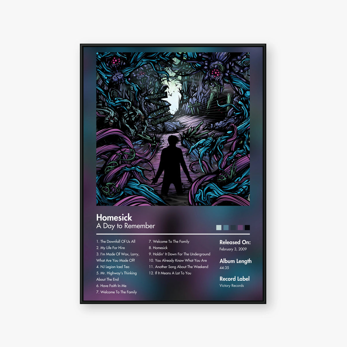 A Day to Remember — Homesick Album Poster — Blur frame mockup