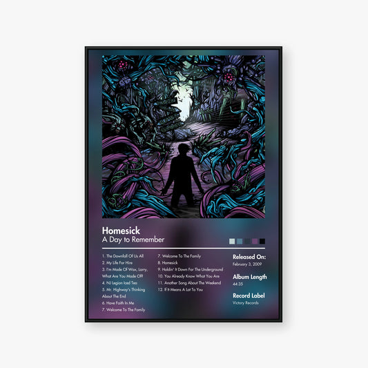 A Day to Remember — Homesick Album Poster — Blur frame mockup
