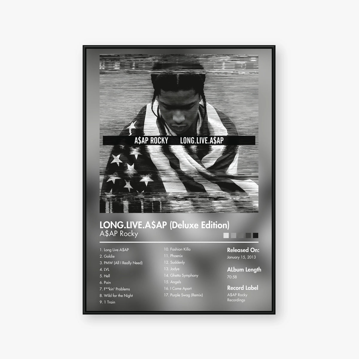 A$AP Rocky — LONG.LIVE.A$AP (Deluxe) Album Poster — Blur frame mockup