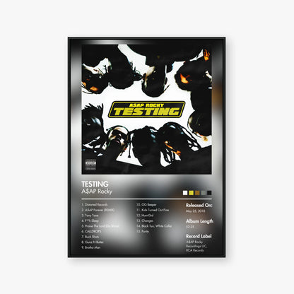A$AP Rocky — TESTING Album Poster — Blur frame mockup