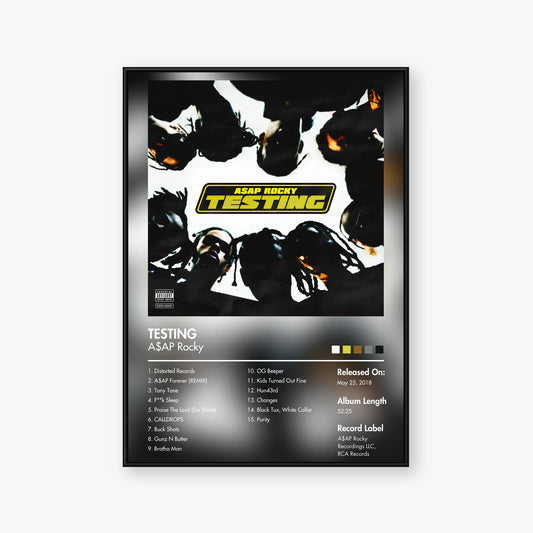 A$AP Rocky — TESTING Album Poster — Blur frame mockup