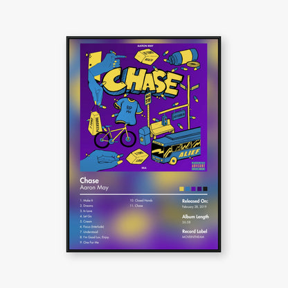 Aaron May — Chase Album Poster — Blur frame mockup