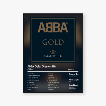 ABBA — ABBA Gold: Greatest Hits Album Poster — Blur frame mockup