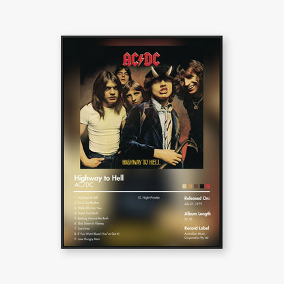 AC/DC — Highway to Hell Album Poster — Blur frame mockup