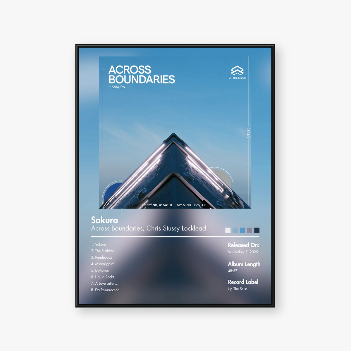 Across Boundaries & Chris Stussy & Locklead — Sakura Album Poster — Blur frame mockup