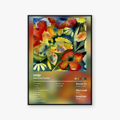 Adrianne Lenker — songs Album Poster — Blur frame mockup