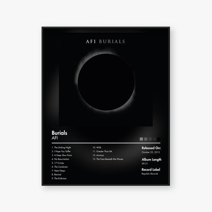 AFI — Burials Album Poster — Blur frame mockup