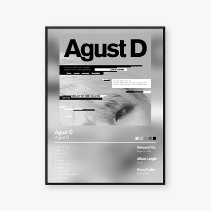 Agust D — Agust D Album Poster — Blur frame mockup