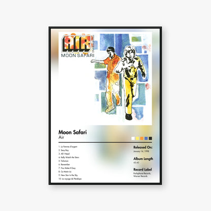 Air — Moon Safari Album Poster — Blur frame mockup