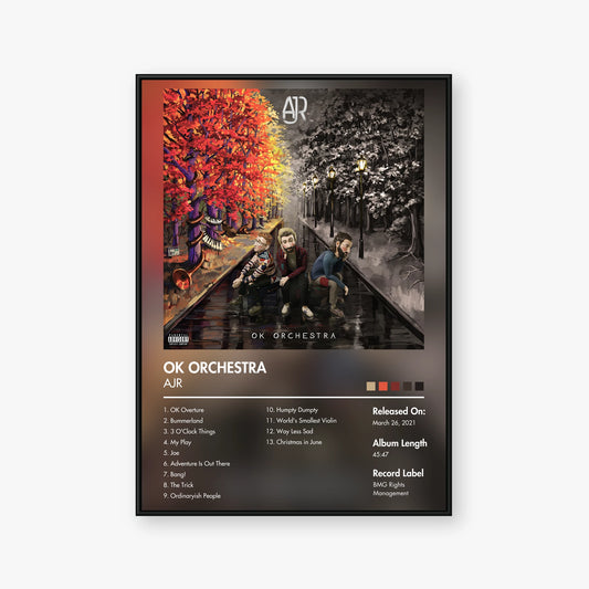 AJR — OK ORCHESTRA Album Poster — Blur frame mockup