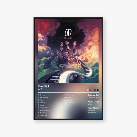AJR — The Click Album Poster — Blur frame mockup