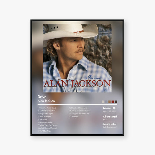 Alan Jackson — Drive Album Poster — Blur frame mockup