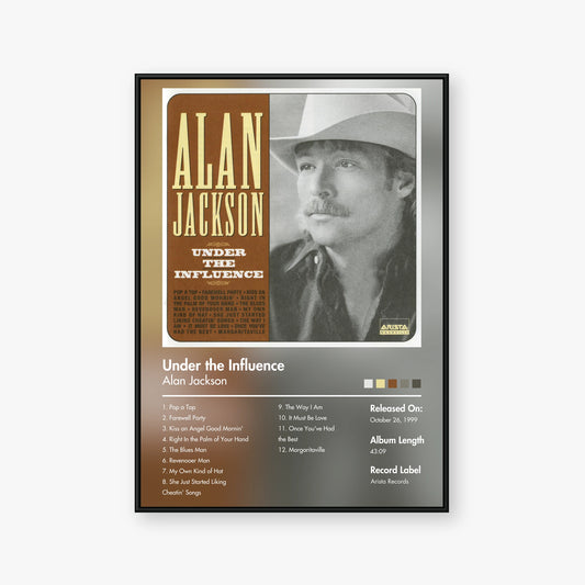 Alan Jackson — Under the Influence Album Poster — Blur frame mockup