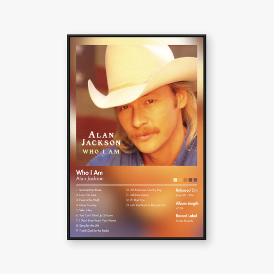 Alan Jackson — Who I Am Album Poster — Blur frame mockup