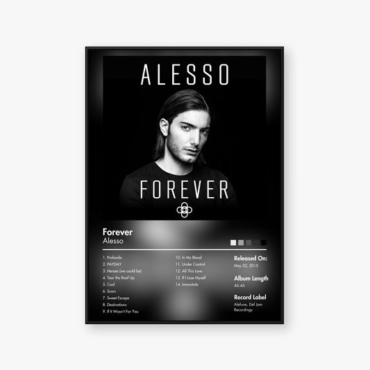 Alesso — Forever Album Poster — Blur frame mockup