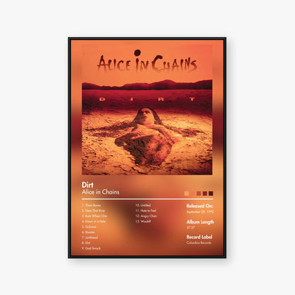 Alice in Chains — Dirt Album Poster — Blur frame mockup