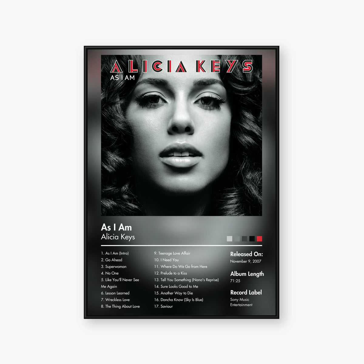 Alicia Keys — As I Am Album Poster — Blur frame mockup