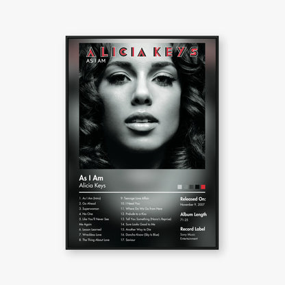 Alicia Keys — As I Am Album Poster — Blur frame mockup