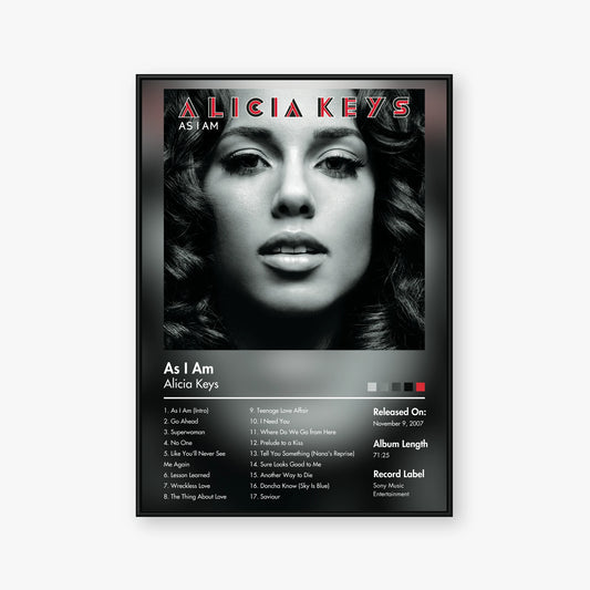 Alicia Keys — As I Am Album Poster — Blur frame mockup