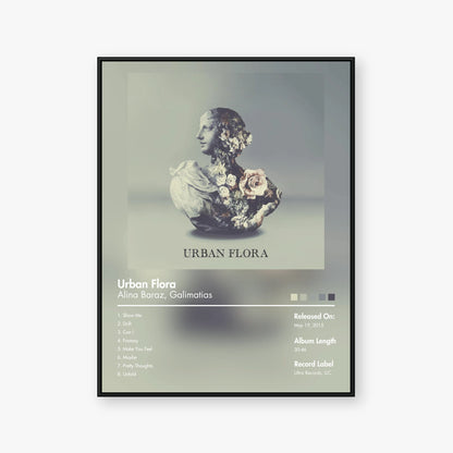 Alina Baraz & Galimatias — Urban Flora Album Poster — Blur frame mockup