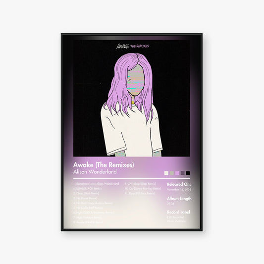 Alison Wonderland — Awake (The Remixes) Album Poster — Blur frame mockup