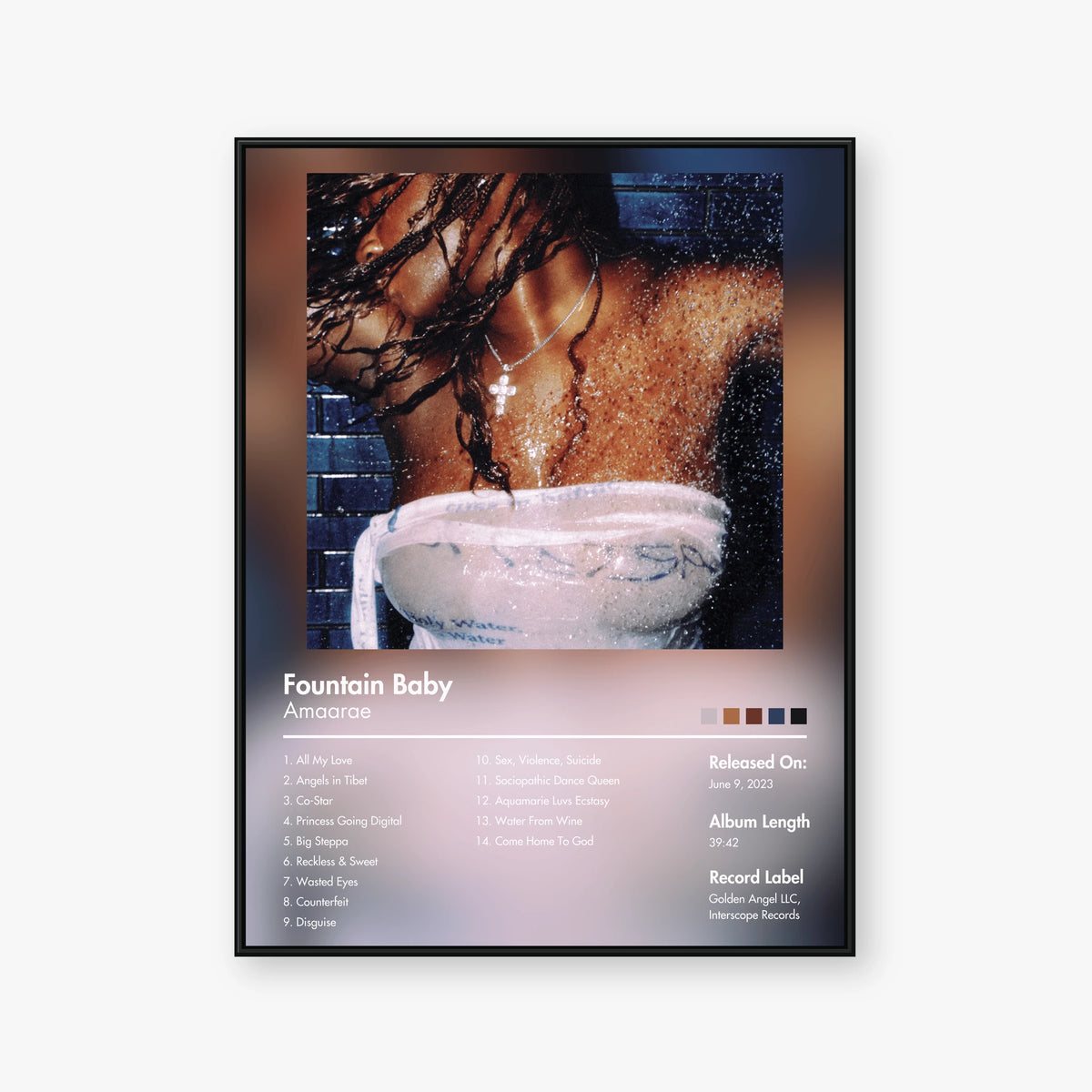 Amaarae — Fountain Baby Album Poster — Blur frame mockup