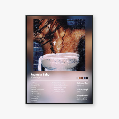Amaarae — Fountain Baby Album Poster — Blur frame mockup