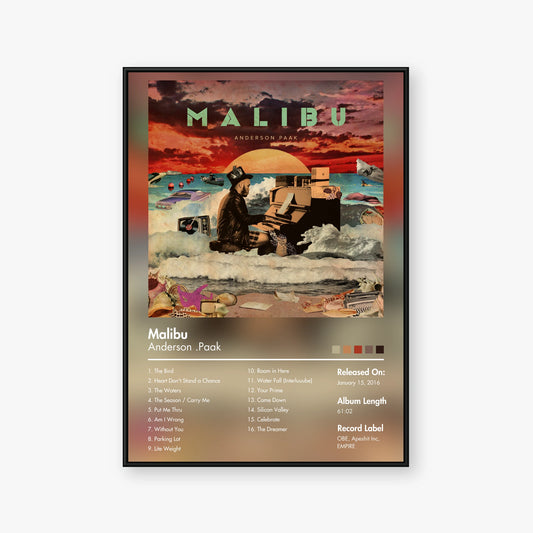 Anderson .Paak — Malibu Album Poster — Blur frame mockup