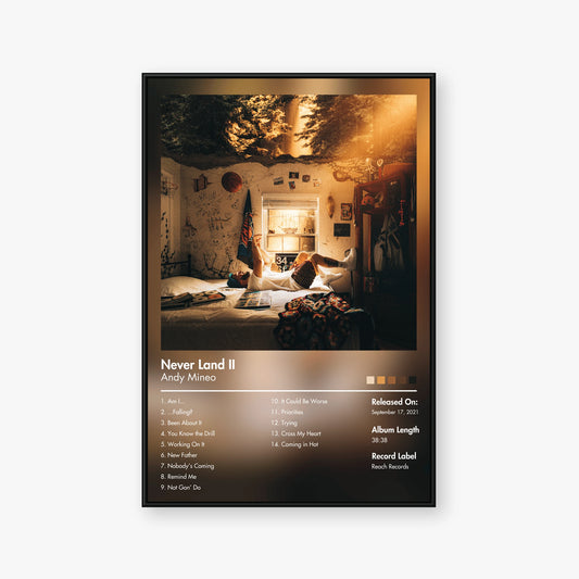 Andy Mineo — Never Land II Album Poster — Blur frame mockup