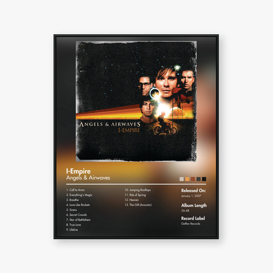 Angels & Airwaves — I-Empire Album Poster — Blur frame mockup