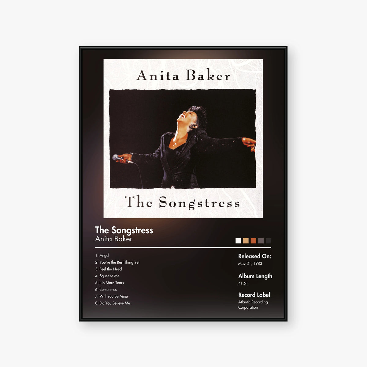 Anita Baker — The Songstress Album Poster — Blur frame mockup