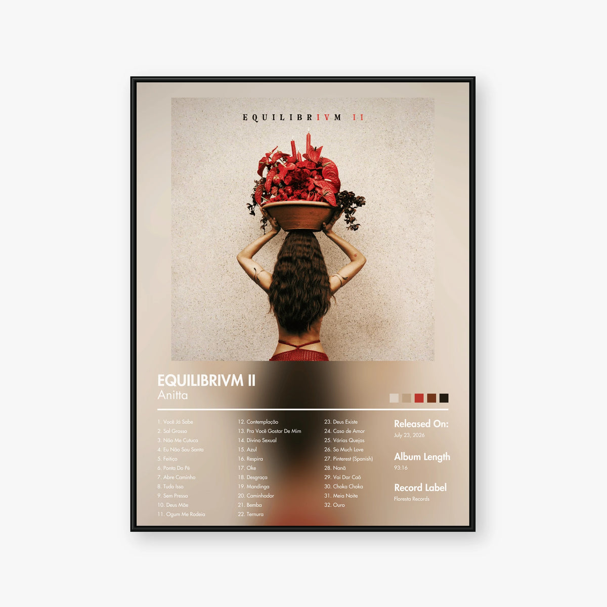Anitta — EQUILIBRIVM II Album Poster — Blur frame mockup