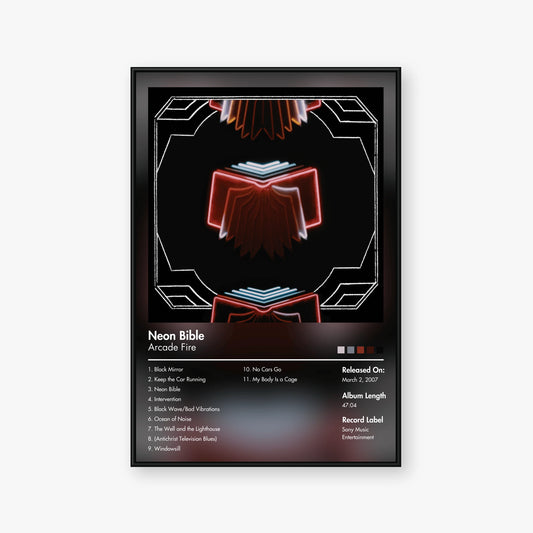 Arcade Fire — Neon Bible Album Poster — Blur frame mockup