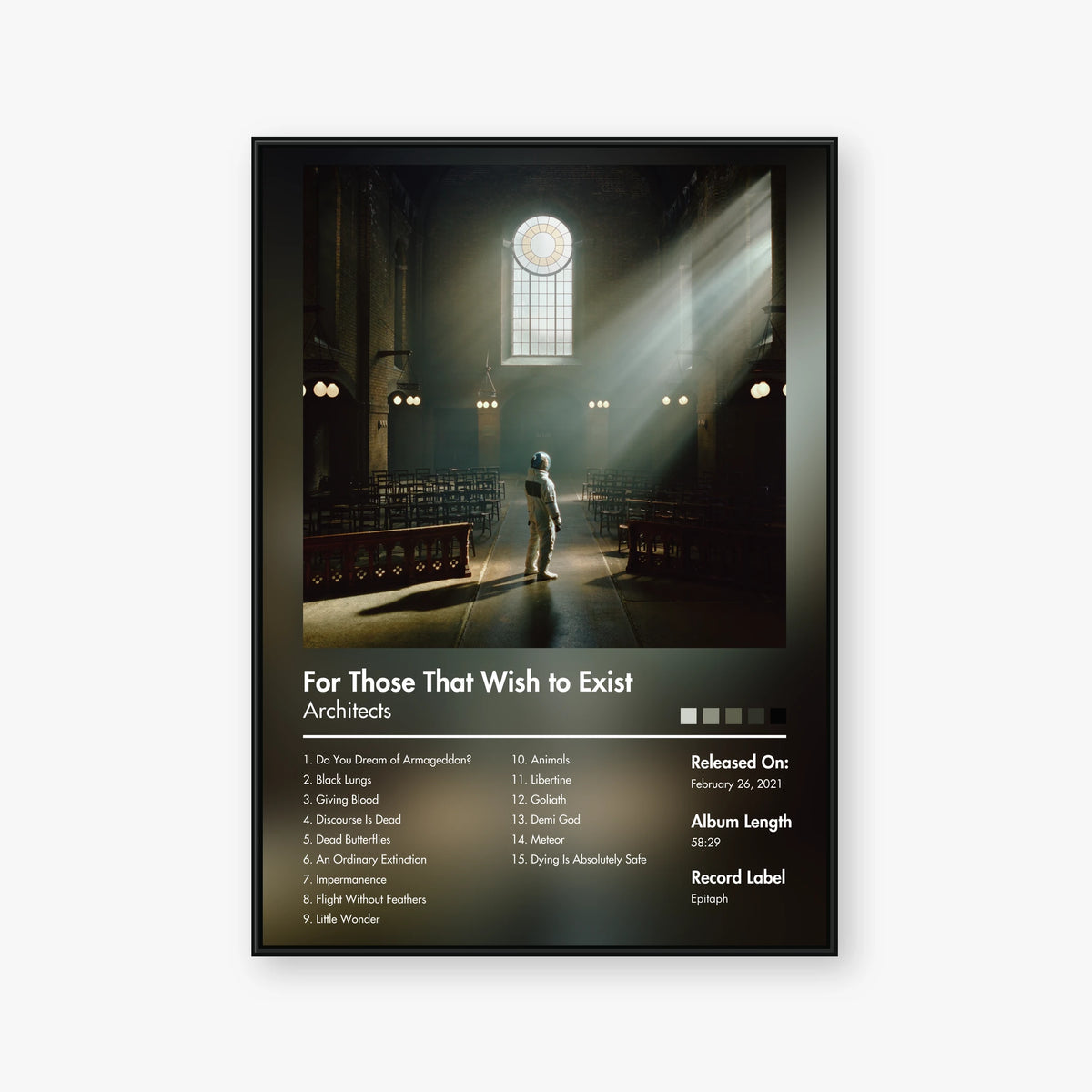 Architects — For Those That Wish to Exist Album Poster — Blur frame mockup