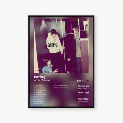 Arctic Monkeys — Humbug Album Poster — Blur frame mockup