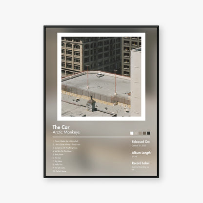 Arctic Monkeys — The Car Album Poster — Blur frame mockup