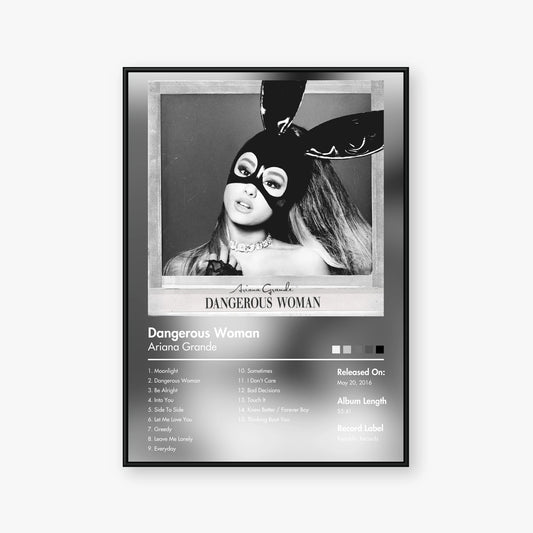 Ariana Grande — Dangerous Woman Album Poster — Blur frame mockup