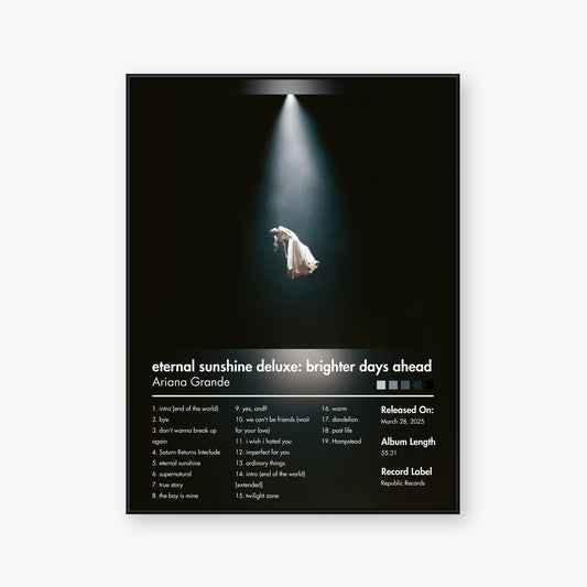Ariana Grande — eternal sunshine (Deluxe) Album Poster — Blur frame mockup