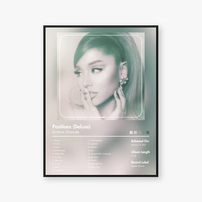 Ariana Grande — Positions (Deluxe Edition) Album Poster — Blur frame mockup