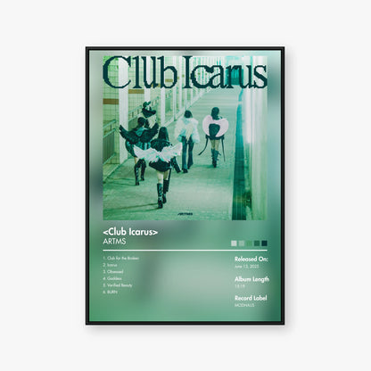 ARTMS — <Club Icarus> Album Poster — Blur frame mockup