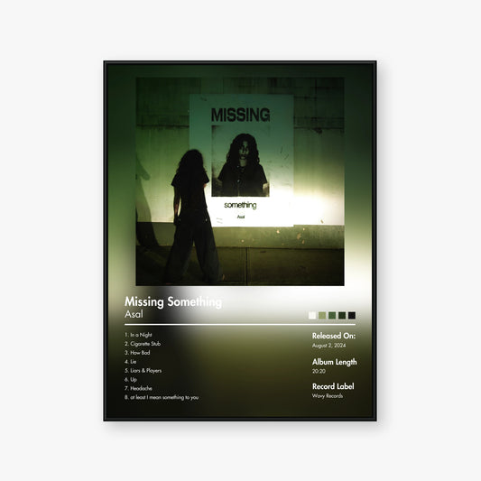 Asal — Missing Something Album Poster — Blur frame mockup
