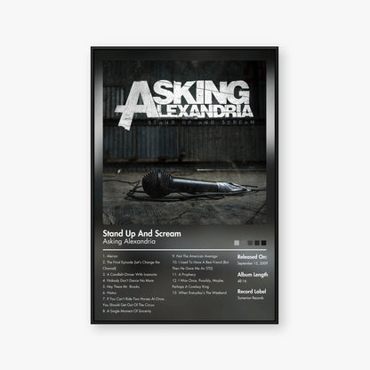 Asking Alexandria — Stand Up and Scream Album Poster — Blur frame mockup